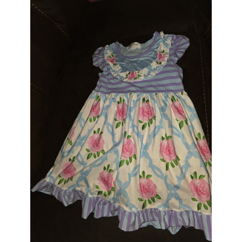 Marie‎ nicole boutique floral spring Easter dress size large fits like 4